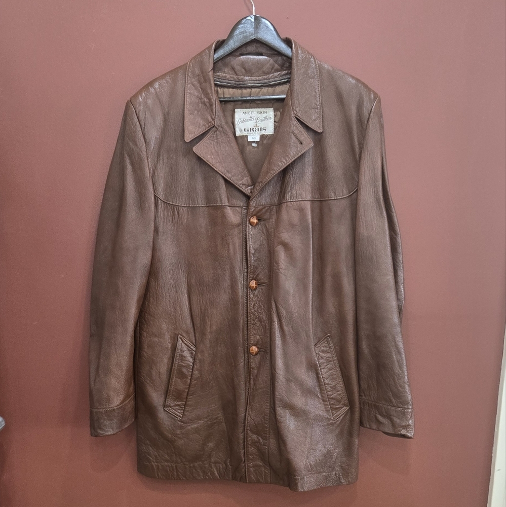 Vintage cabretta leather jacket by Grais